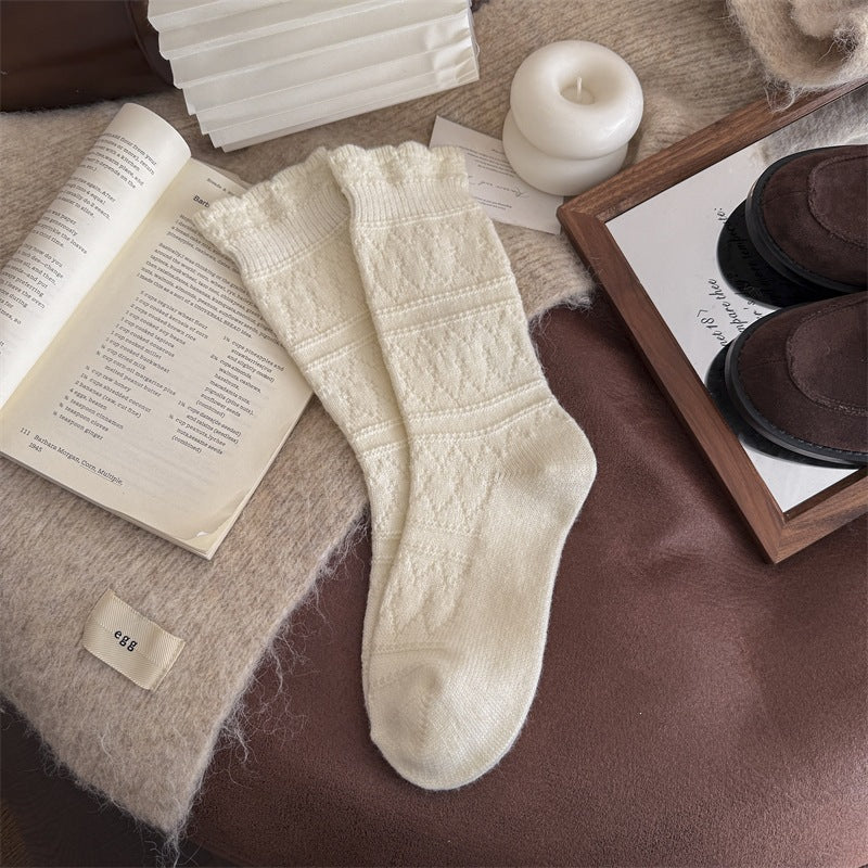 Warm Wool Crew Socks for Women | Cozy Winter Socks for Boots