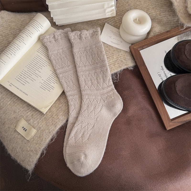 Warm Wool Crew Socks for Women | Cozy Winter Socks for Boots