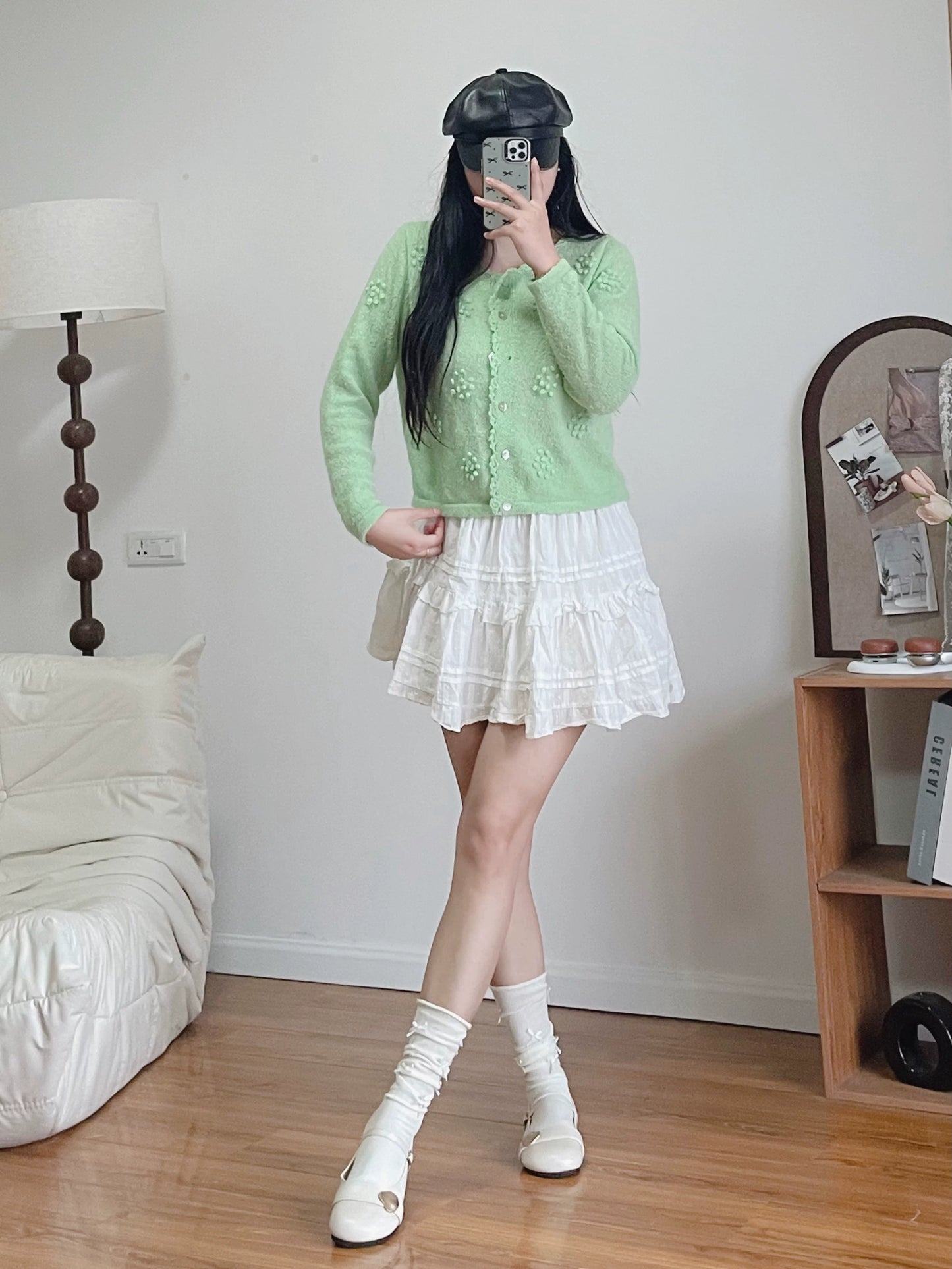 Bow Accent Slouch Socks | Thin Summer Calf Socks for Women