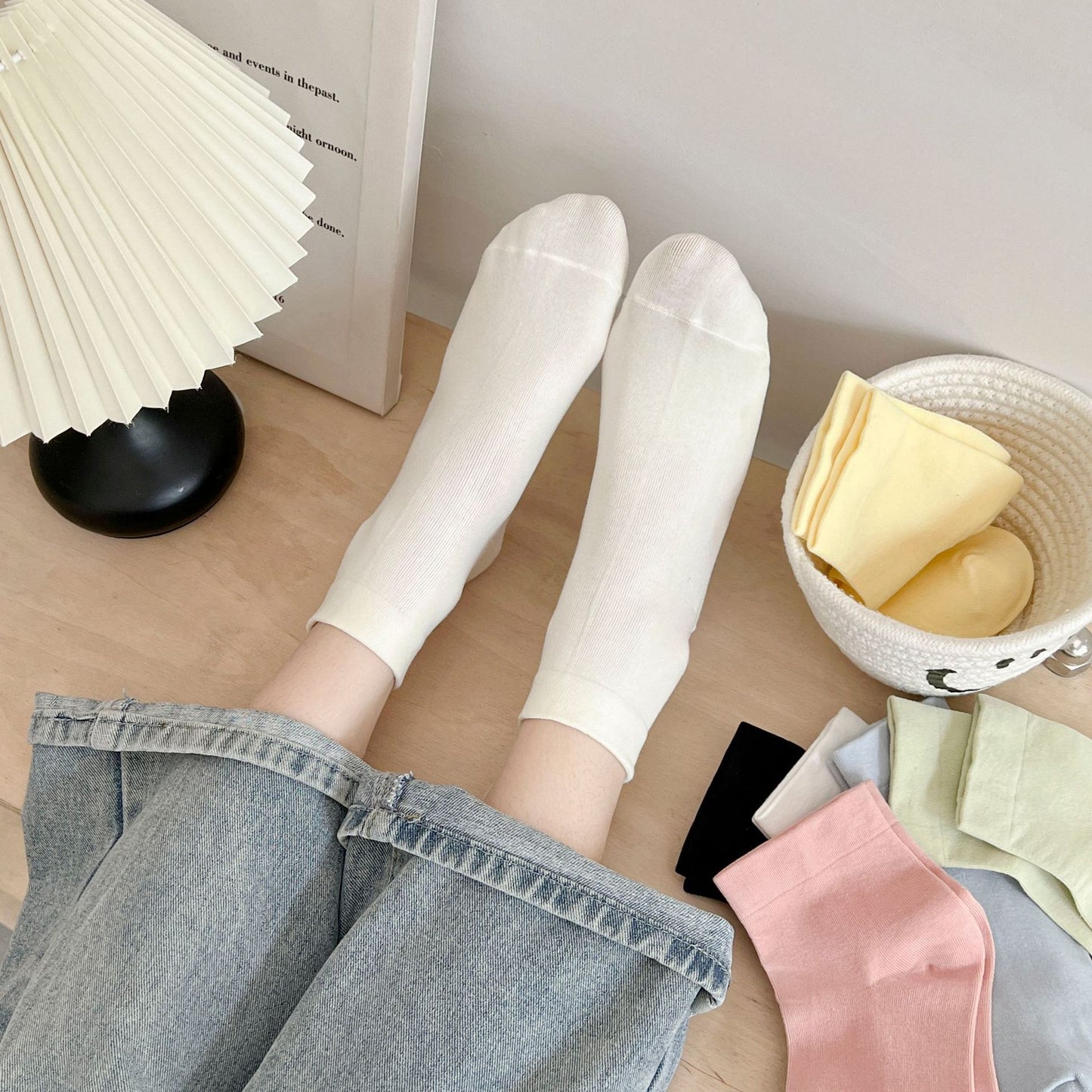 Loose Top Cotton Crew Socks | Maternity Postpartum Socks for Women