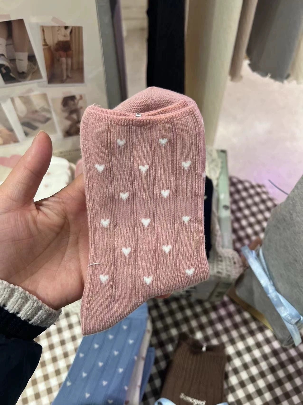 Cute Heart Print Ankle Socks for Women | Soft Cotton Everyday Socks