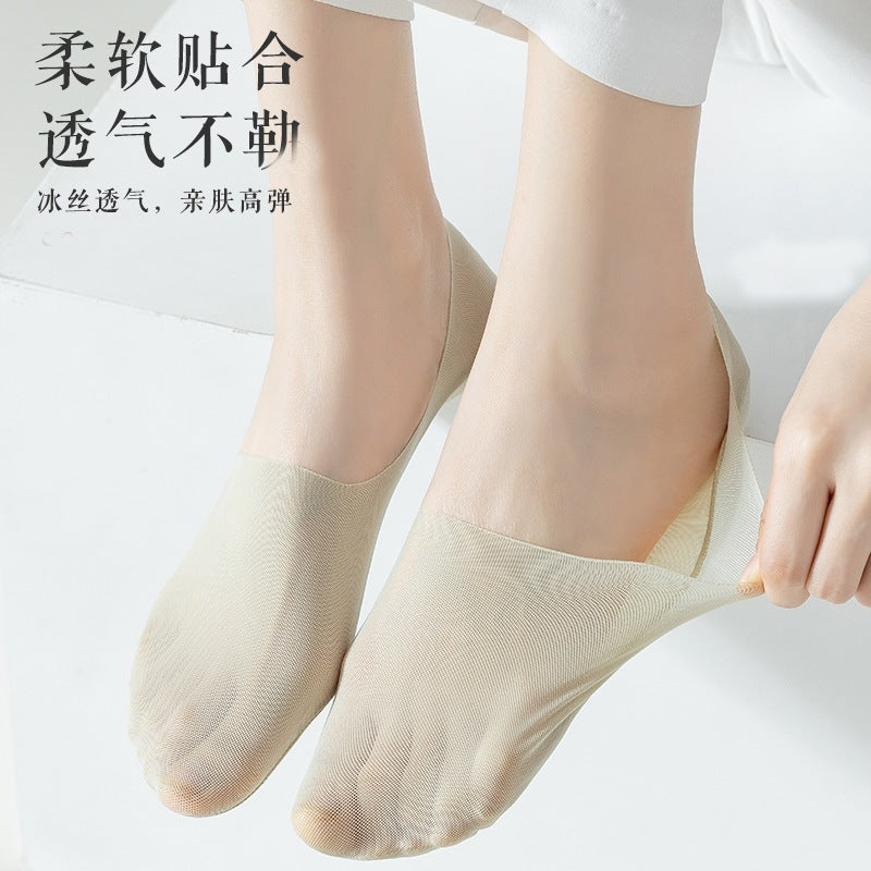 Ultra-Thin No Show Socks for Women | Non-Slip Invisible Summer Socks