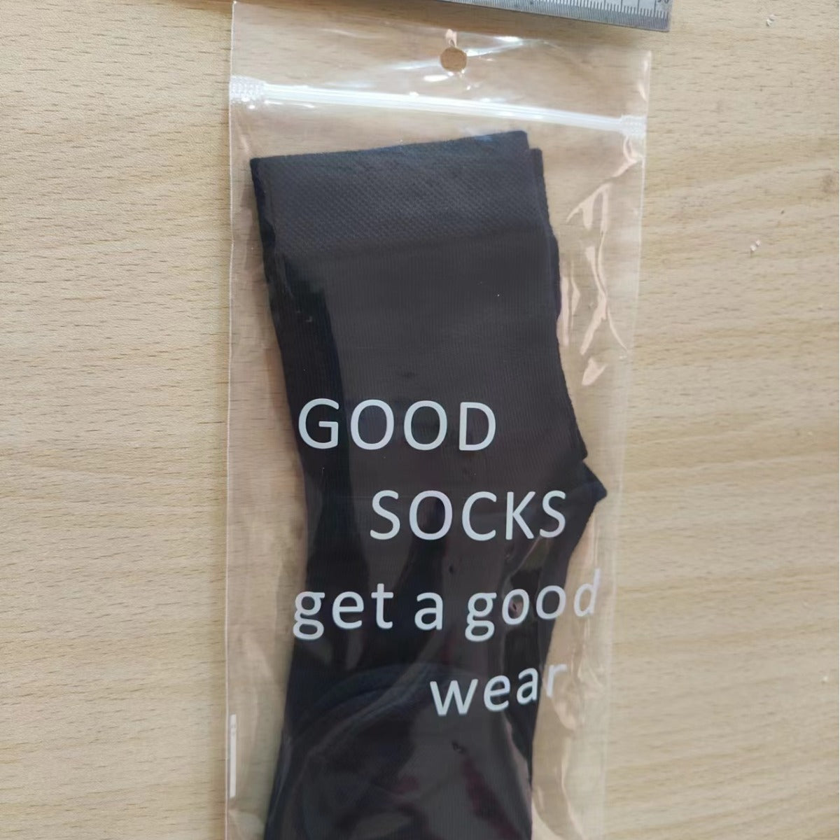 Clear PE Zipper Bags for Single Pair Socks Packaging
