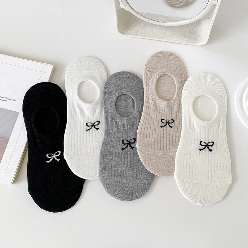 Non-Slip Cotton No-Show Socks for Women | Invisible Low Cut