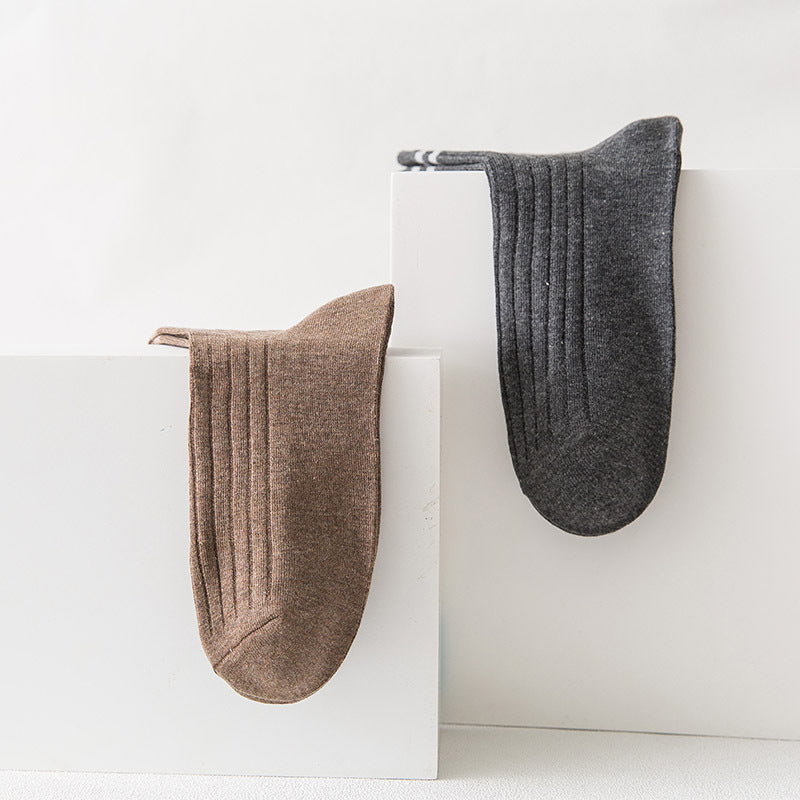 Men's Striped Cotton Crew Socks | Breathable All-Season Everyday