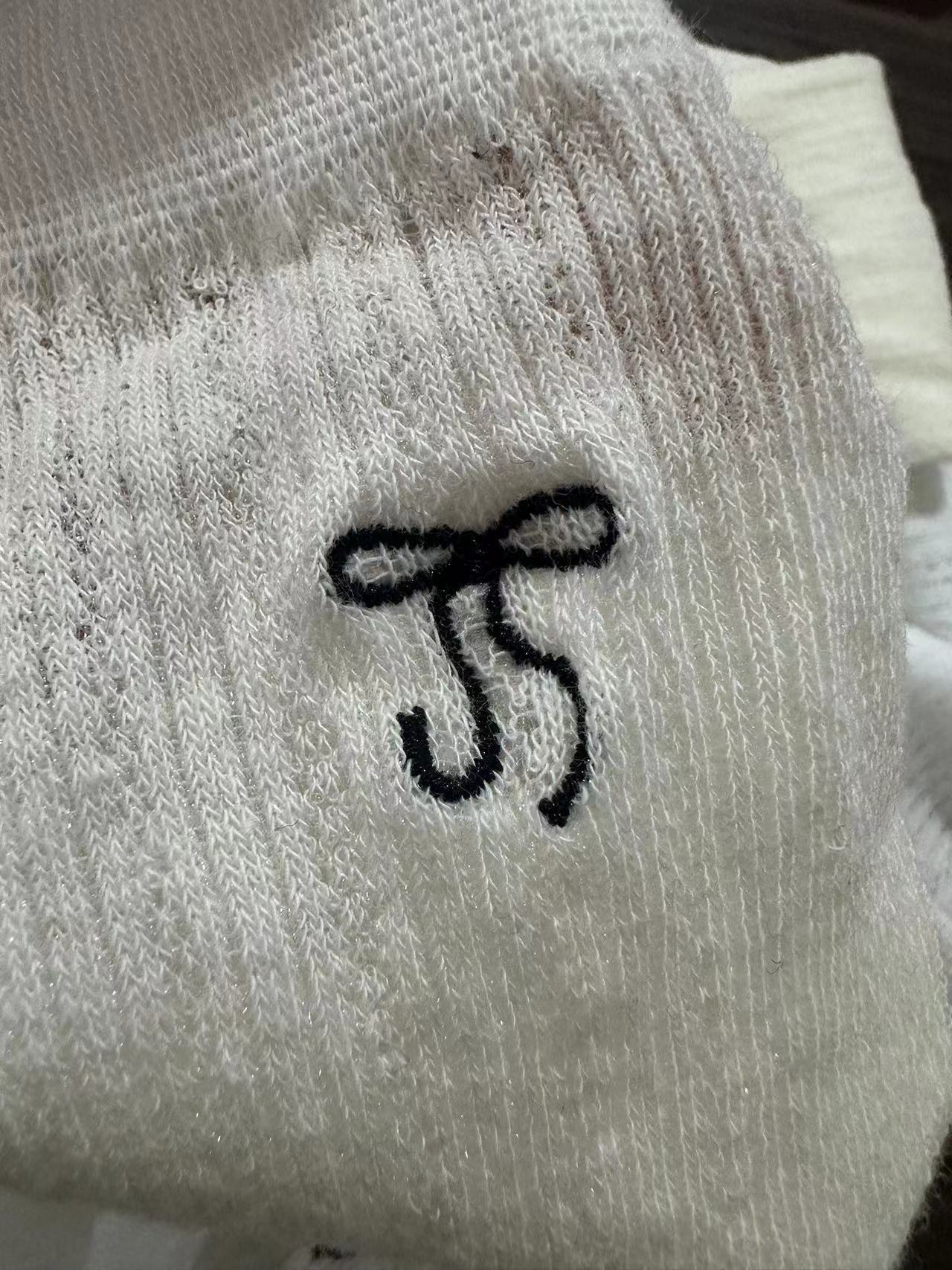 Thin Summer Ballet Bow Cotton Crew Socks for Women