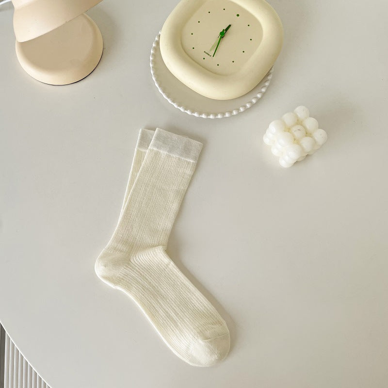 Ballet Slouch Crew Socks | Breathable Summer Mid-Calf for Women