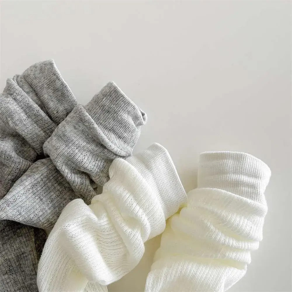 Breathable Mesh Calf Crew Socks | Ballet Miu Style Summer Socks for Women