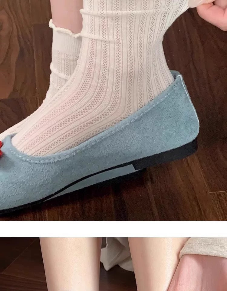 Lace Trim Crew Socks for Women | Breathable Mesh Summer Socks