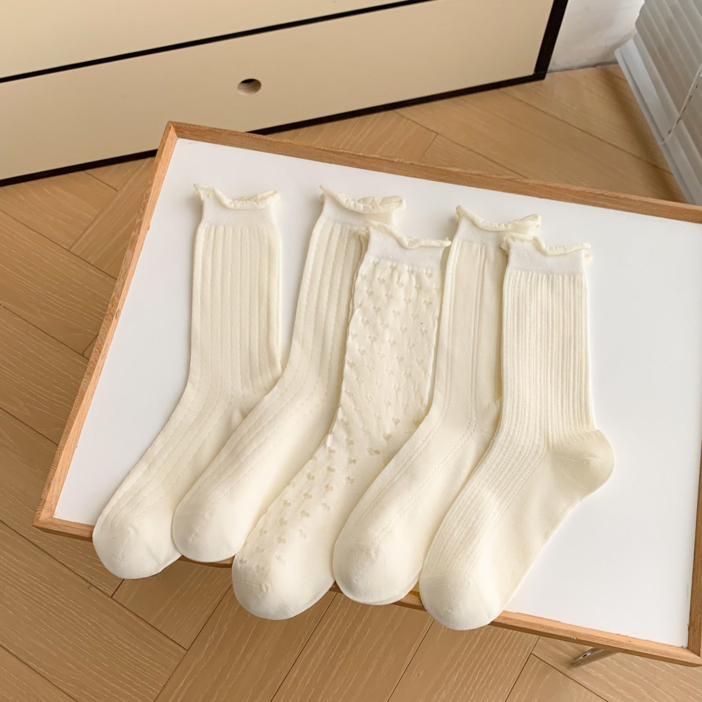 Sheer Cotton Crew Socks | Thin Summer Mid-Calf for Women