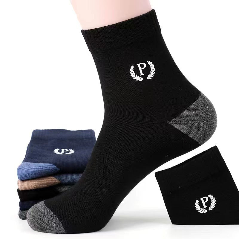 Breathable Men's Crew Socks | Moisture Wicking Casual Athletic Socks