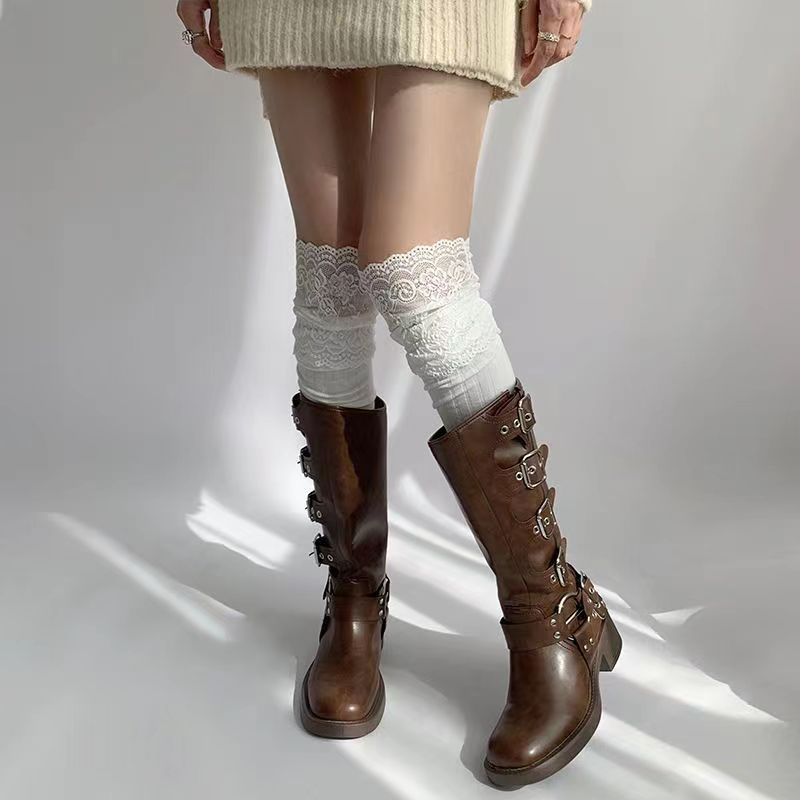 Women's Lace Thigh High Socks | Over The Knee Fashion Socks