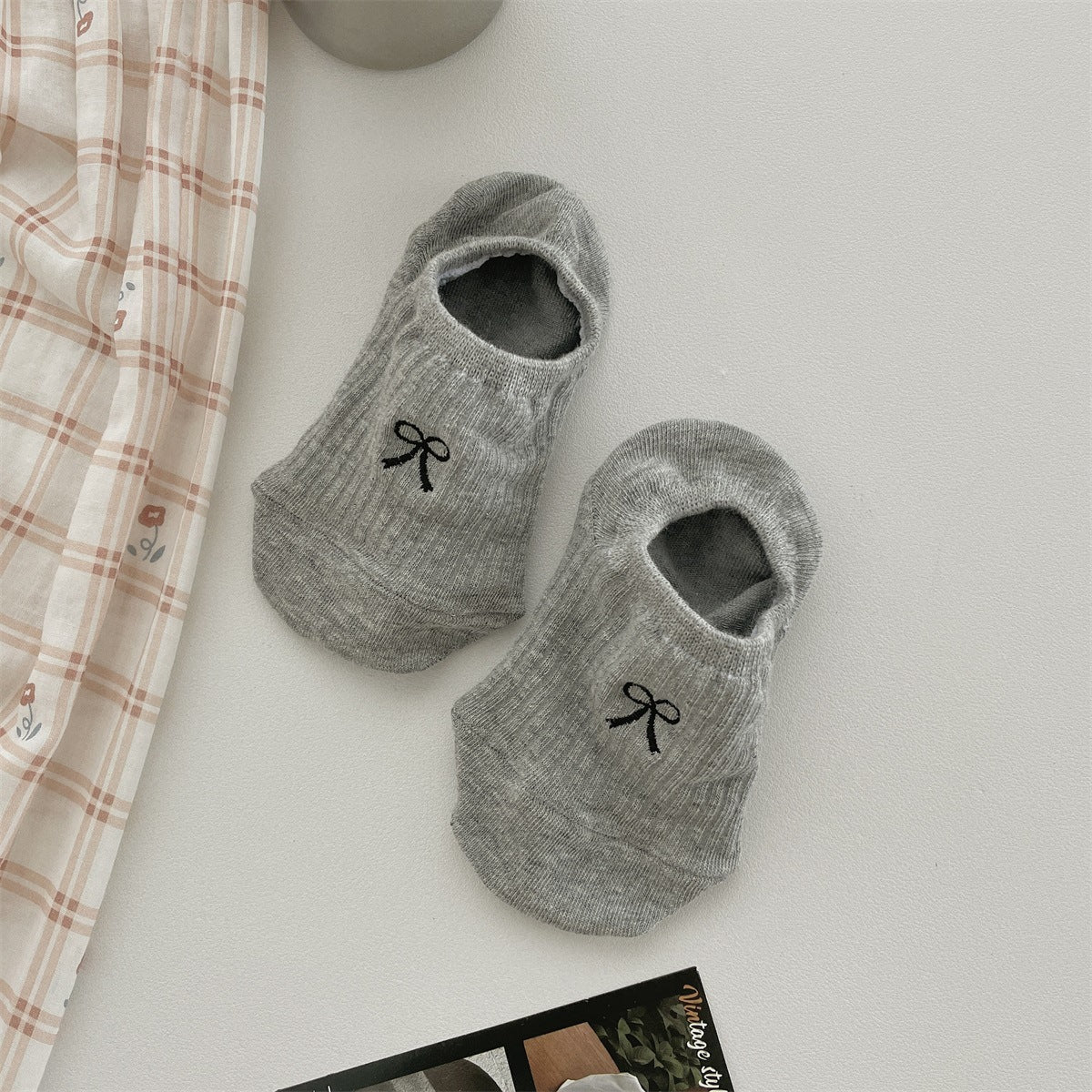 Non-Slip Cotton No-Show Socks for Women | Invisible Low Cut