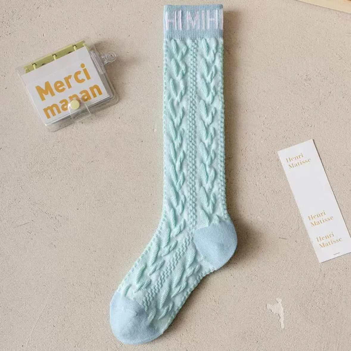 Cable Knit Knee High Socks for Women | Vintage Patterned Socks