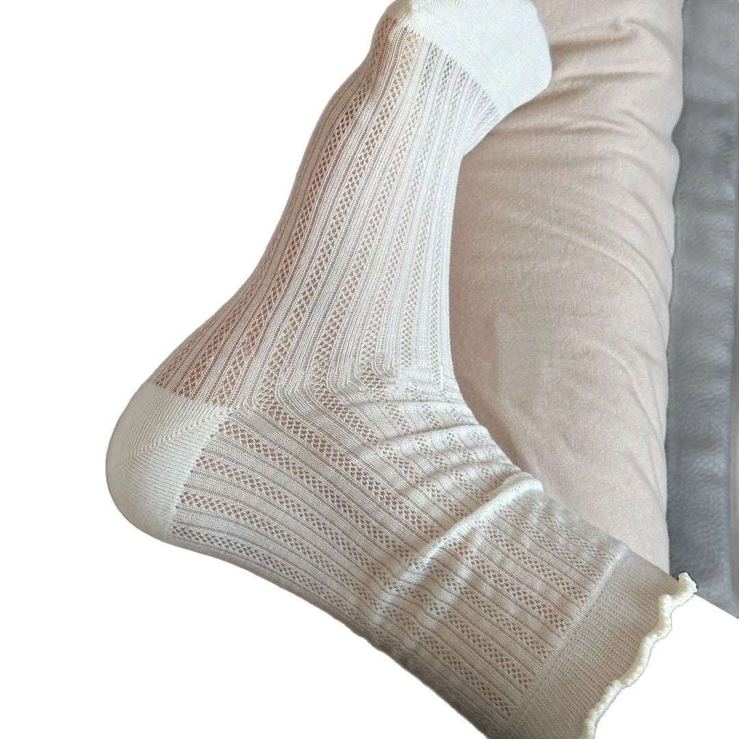 Breathable Thin Crew Socks for Women | Lightweight Summer Socks
