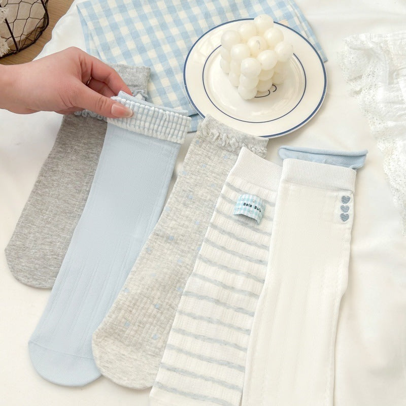 Cotton Crew Socks for Women | Seamless Breathable Fashion Socks