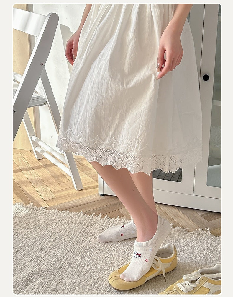 Cute Cat No-Show Socks for Women | Non-Slip Cotton Low Cut