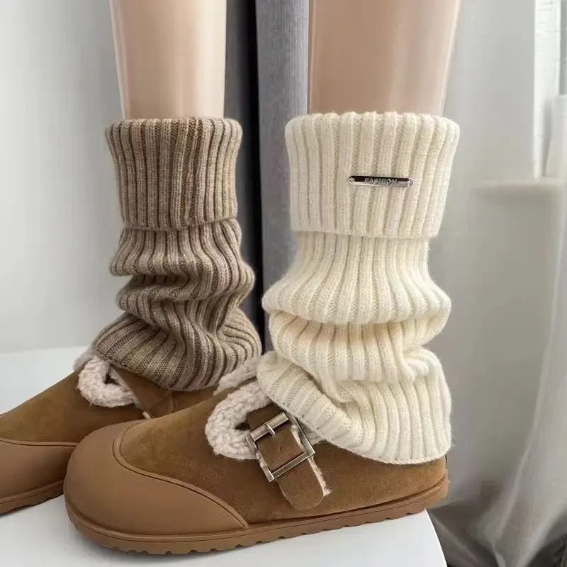 Thick Cozy Knit Leg Warmers for Women | Winter Boot Cuffs