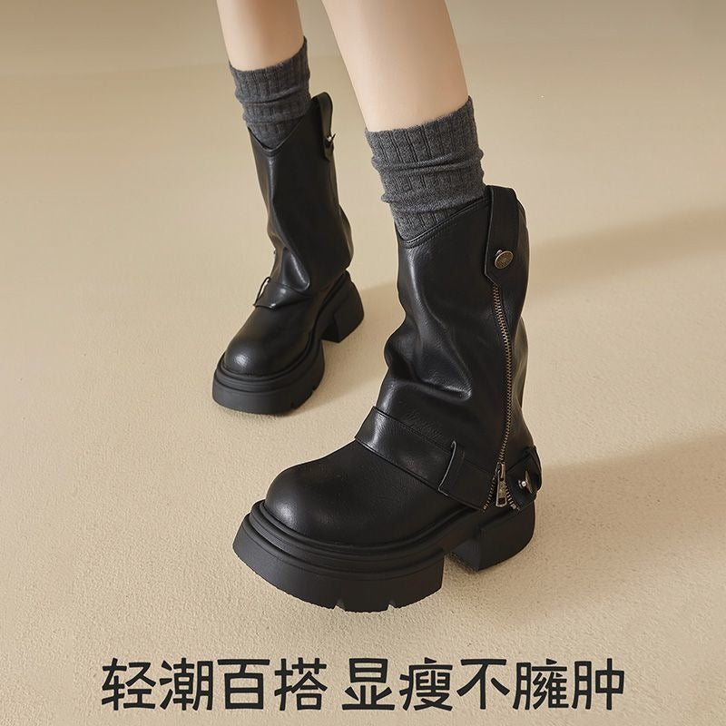 Cozy Slouch Calf Socks for Women | Solid Socks for Boots
