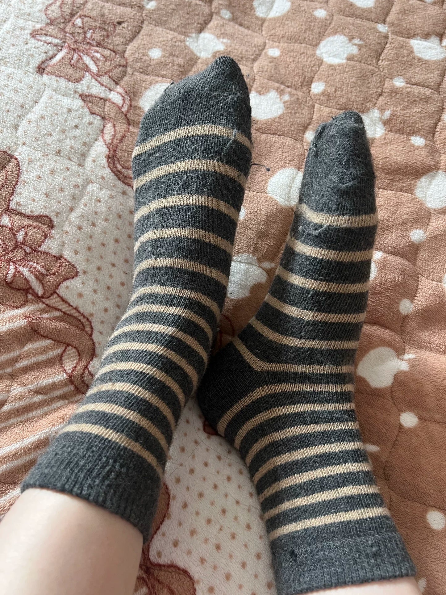 Cozy Striped Crew Socks for Women | Thick Warm Winter Socks
