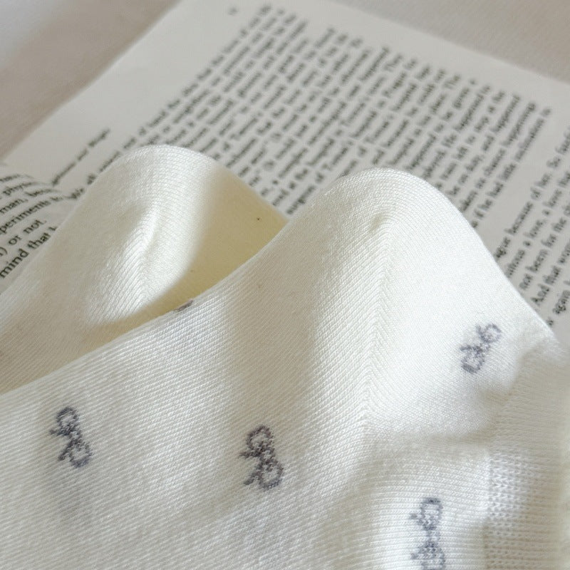 Dainty Bow Ruffled Ankle Socks for Women | Summer Thin Socks