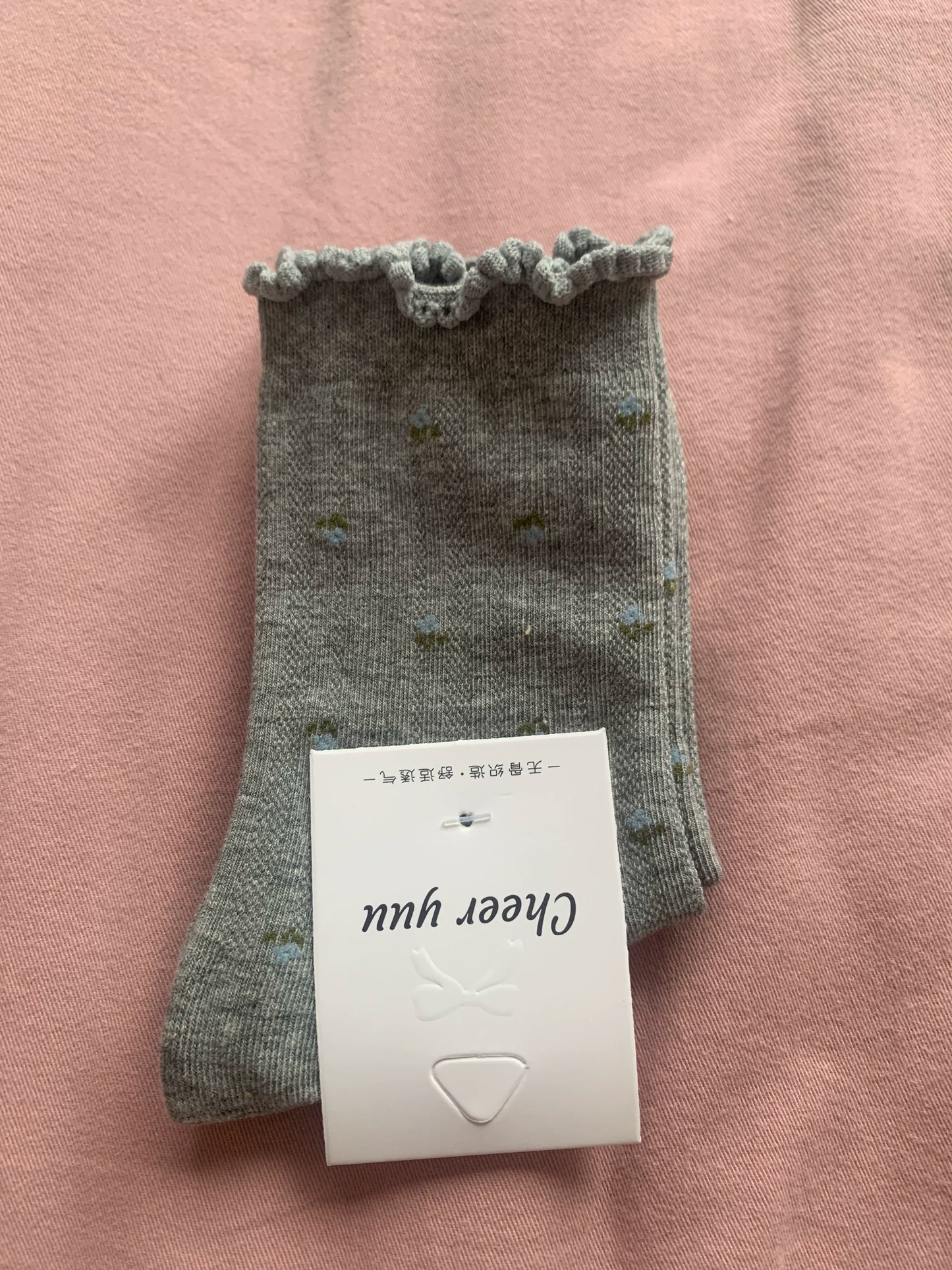 Women's Bow Pattern Crew Socks | Thin Breathable Spring Summer Socks