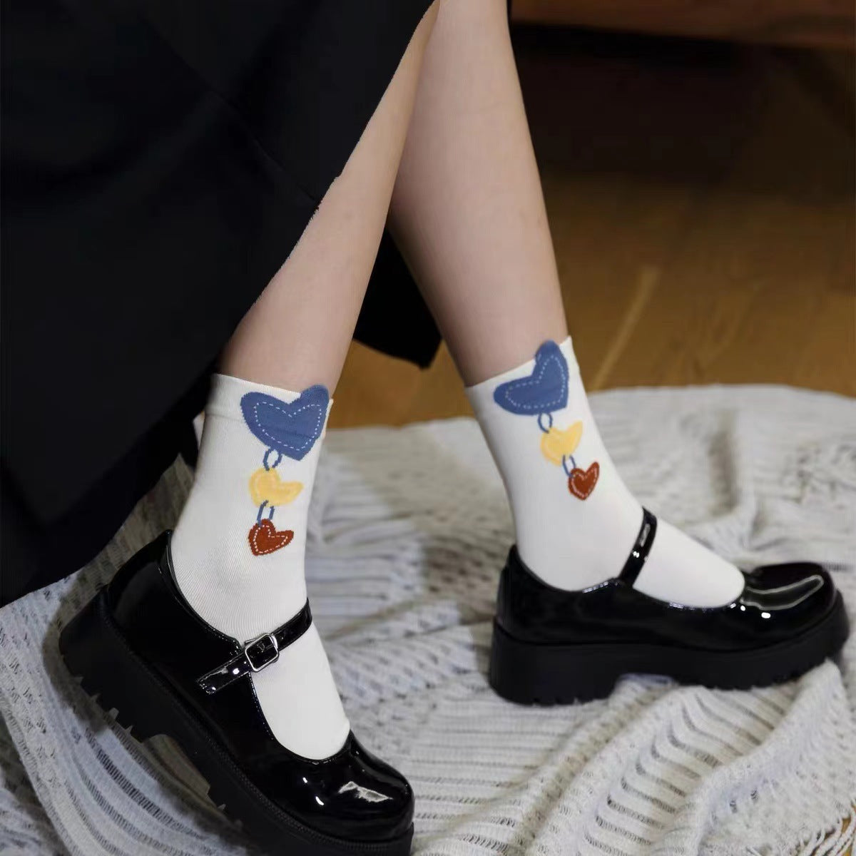 Cute Novelty Crew Socks for Women | Trendy Patterned Cotton Socks