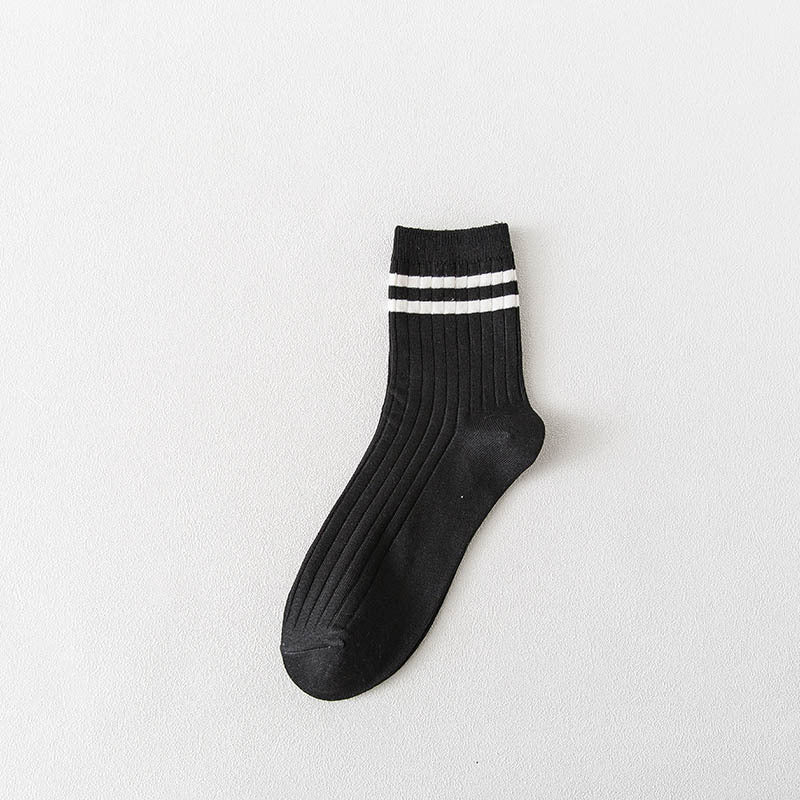 Men's Striped Cotton Crew Socks | Breathable All-Season Everyday
