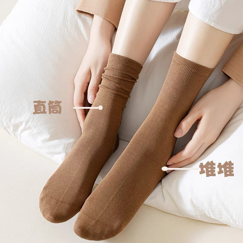 Slouch Crew Socks for Women | Soft Neutral Meillard Everyday Socks