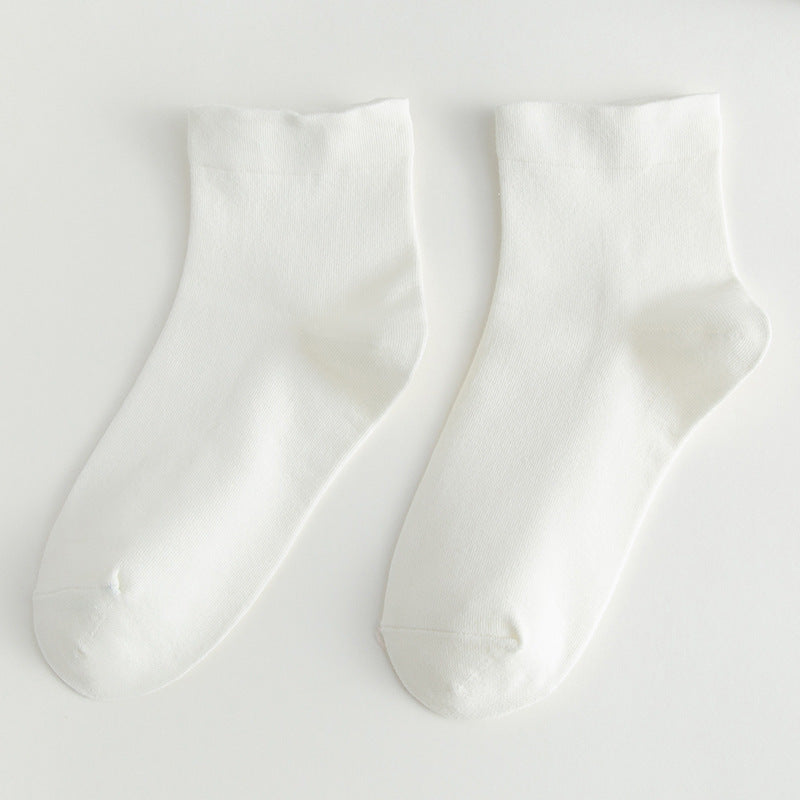 White Ruffled Crew Socks | Cute JK Style Cotton Women's Socks