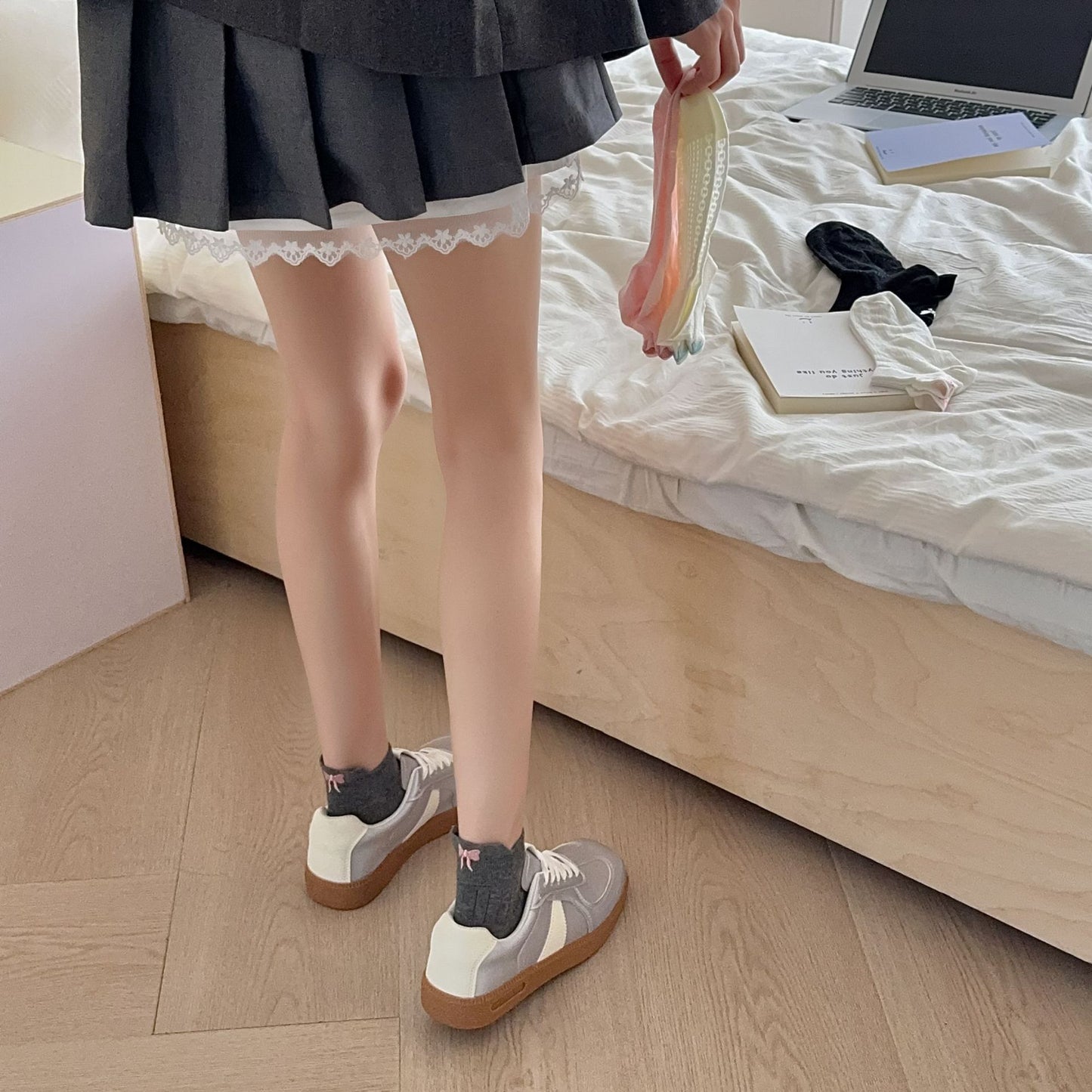 Embroidered Bow Ankle Socks | Thin Breathable Summer Socks