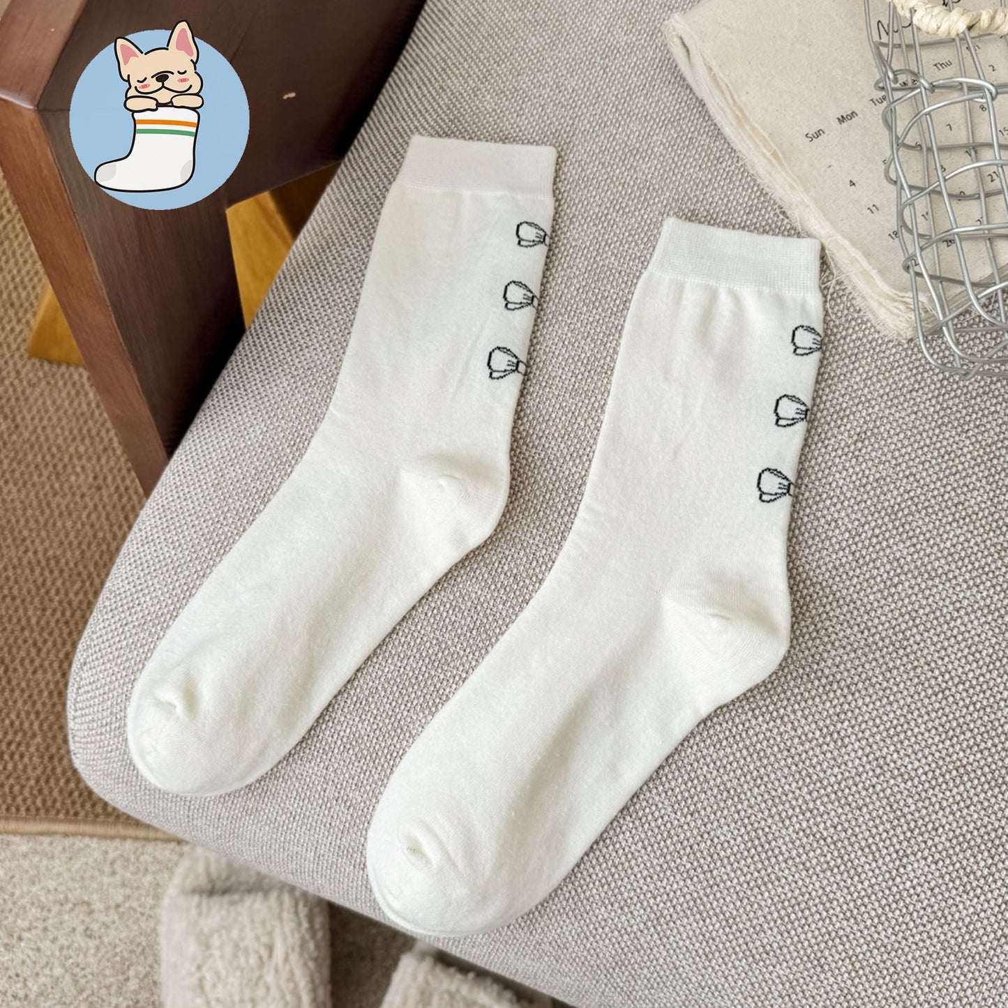 Cute Patterned Cotton Crew Socks for Women | Sweet Everyday Socks