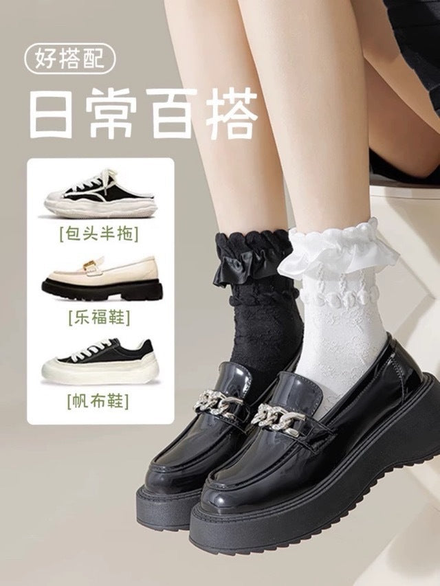 Ruffled Lace Crew Socks for Women | Sweet Lolita JK Fashion Socks