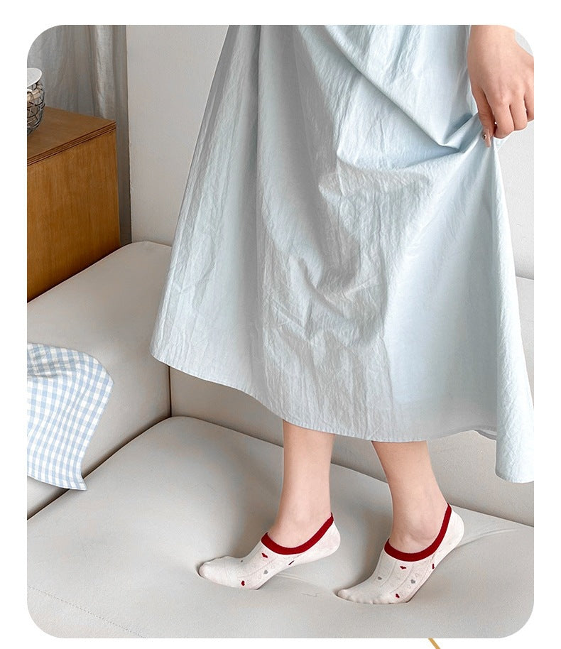 No Show Socks for Women | Cotton Non Slip Invisible Socks