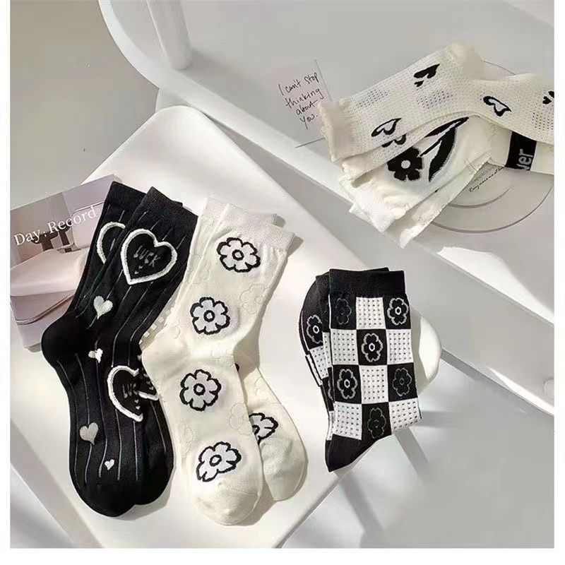 Patterned Crew Socks for Women | Breathable Summer Mesh Socks