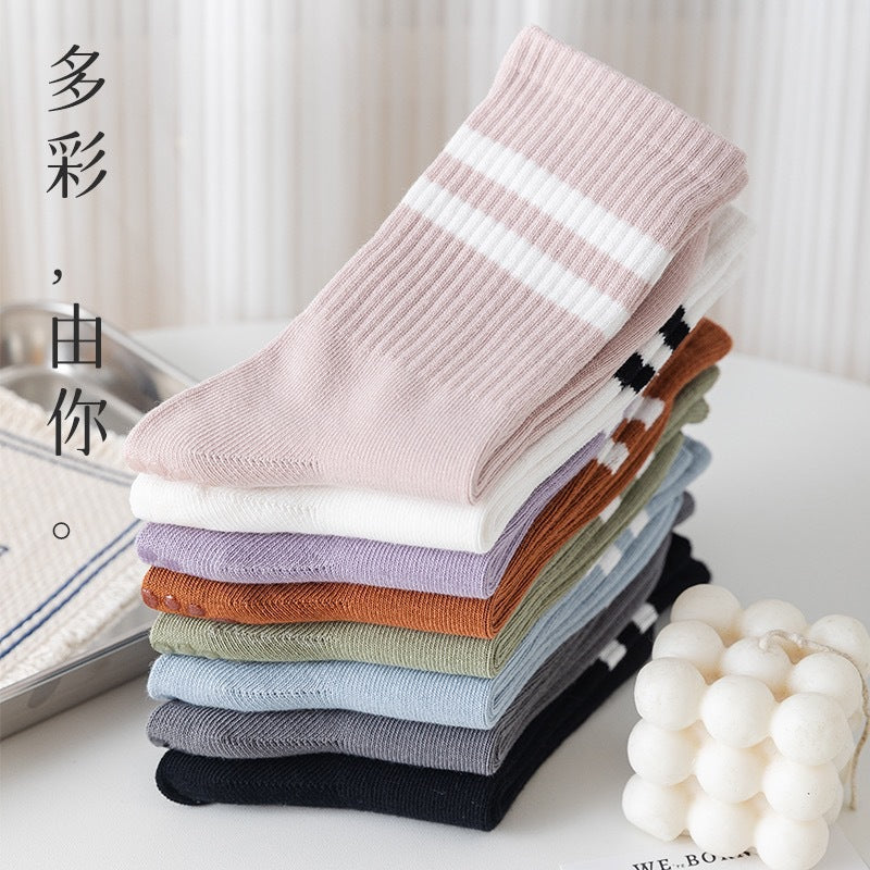 Non-Slip Grip Crew Yoga Socks for Women | Athletic Gym Socks