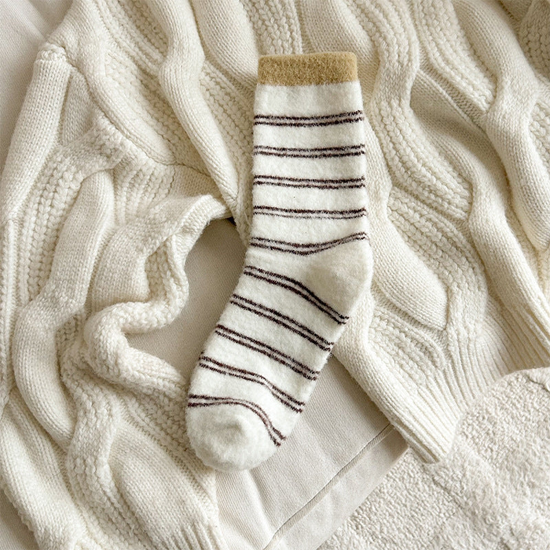Cute Cozy Fuzzy Crew Socks | Warm Winter Socks for Women