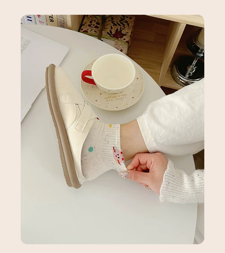 Cute Cartoon Cotton Ankle Socks for Women | Breathable Summer Socks