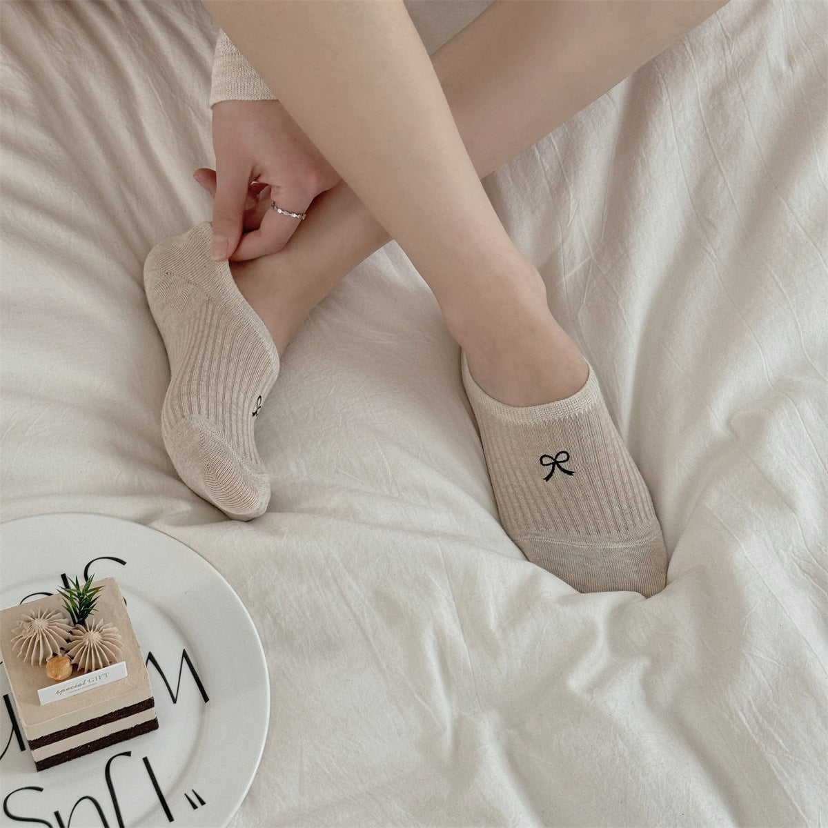 Non-Slip Cotton No-Show Socks for Women | Invisible Low Cut