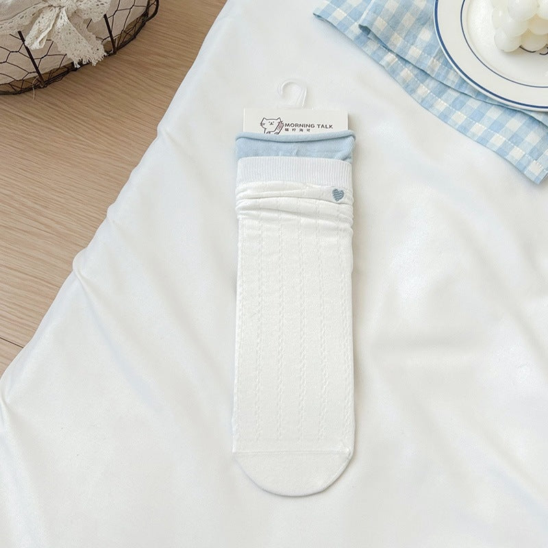 Cotton Crew Socks for Women | Seamless Breathable Fashion Socks