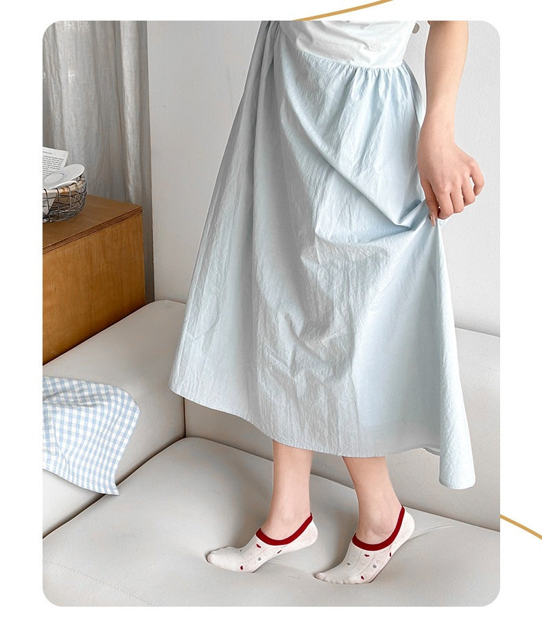 No Show Socks for Women | Cotton Non Slip Invisible Socks