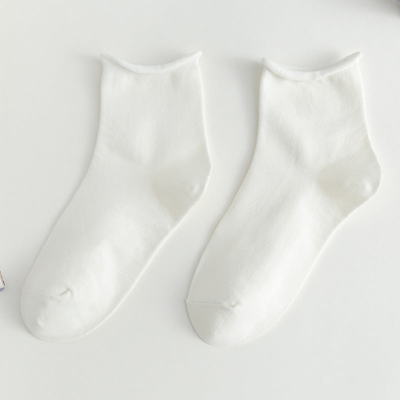 White Ruffled Crew Socks | Cute JK Style Cotton Women's Socks