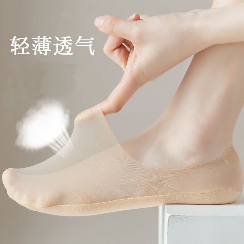 Ultra-Thin No Show Socks for Women | Non-Slip Invisible Summer Socks
