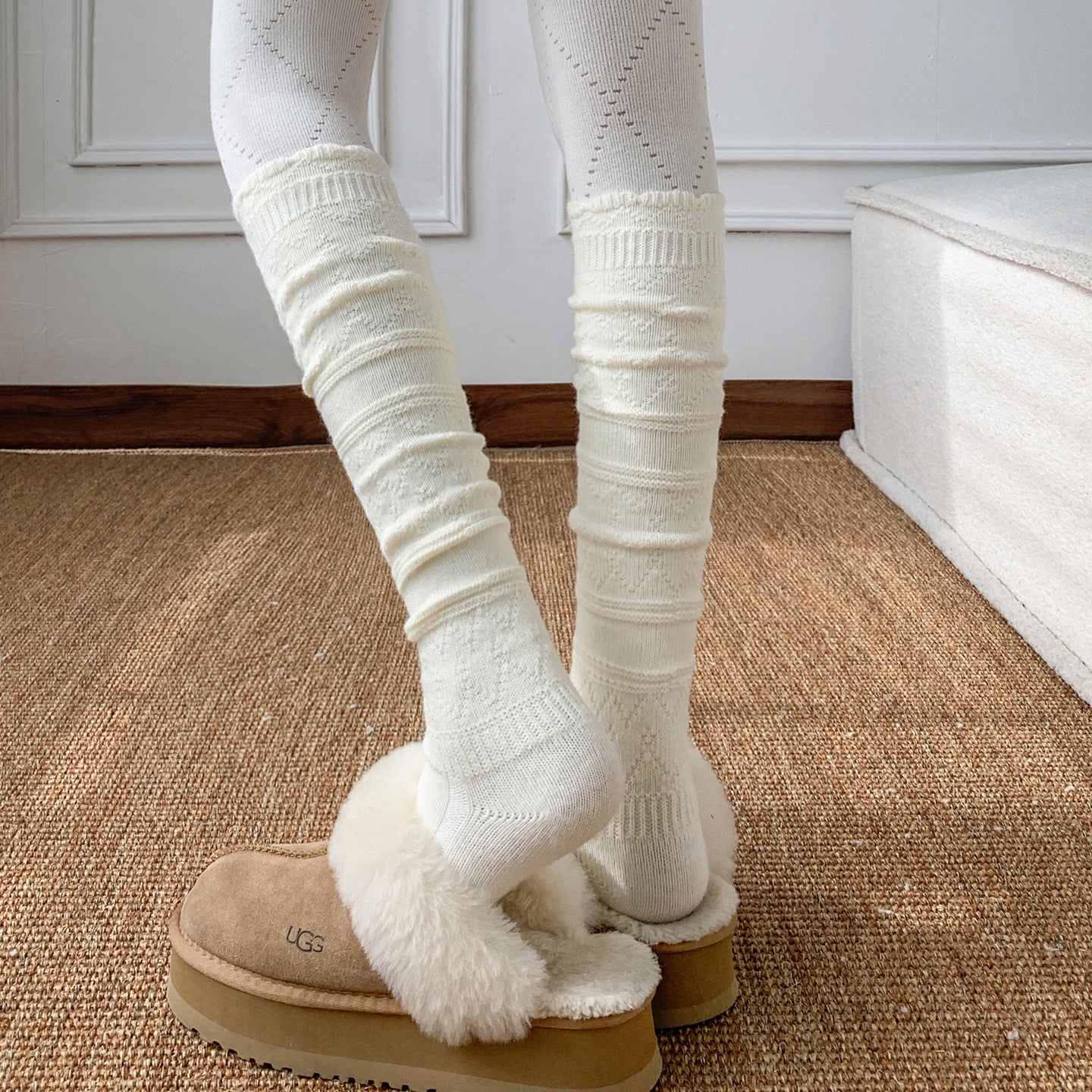 Cozy Cotton Calf Socks for Women | Warm Winter Knit Socks
