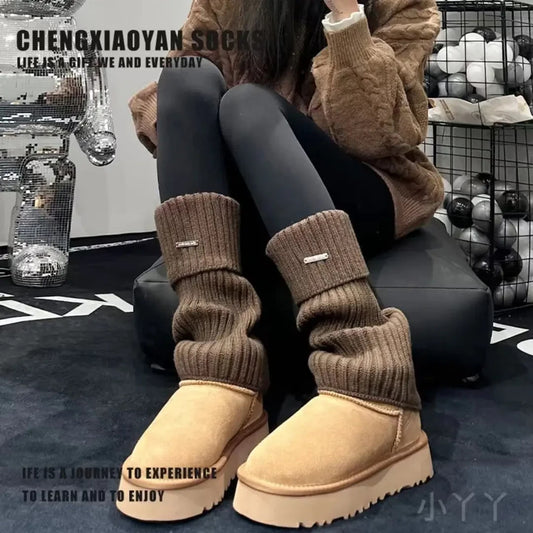 Thick Cozy Knit Leg Warmers for Women | Winter Boot Cuffs
