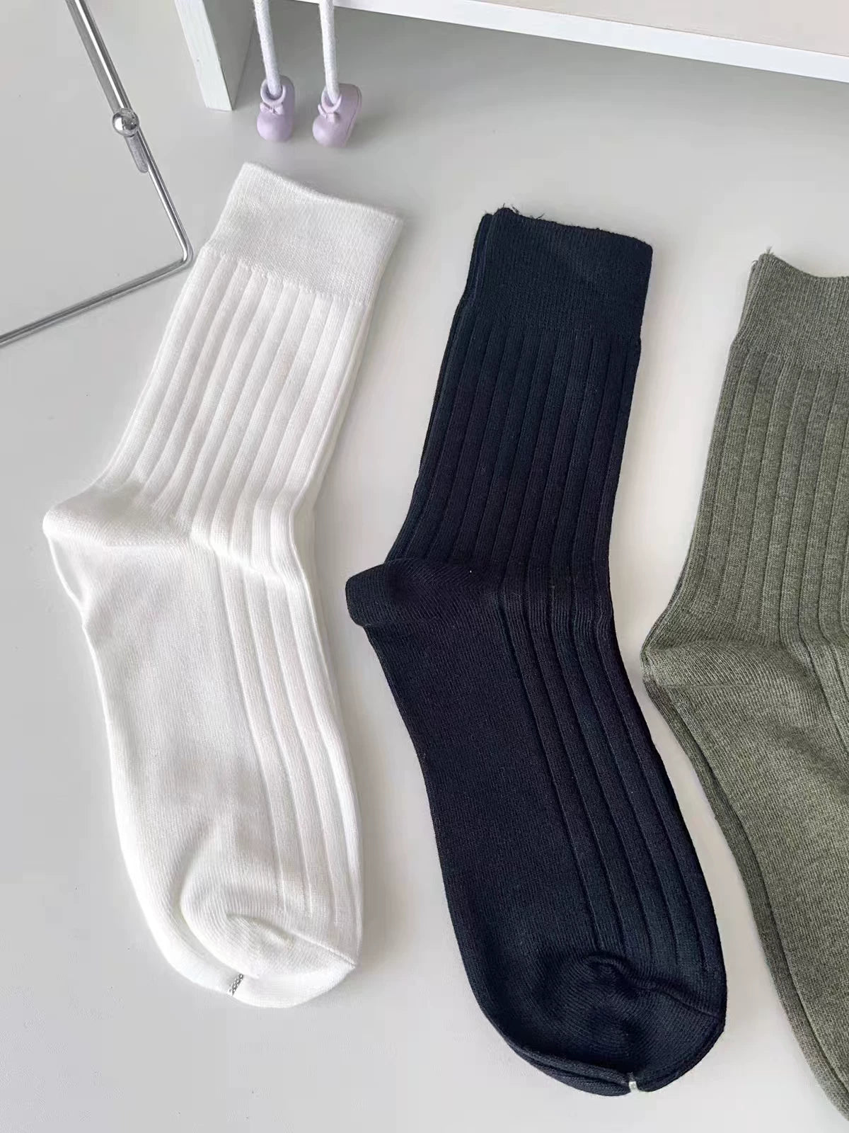 Combed Cotton Crew Socks for Men | Breathable Moisture-Wicking