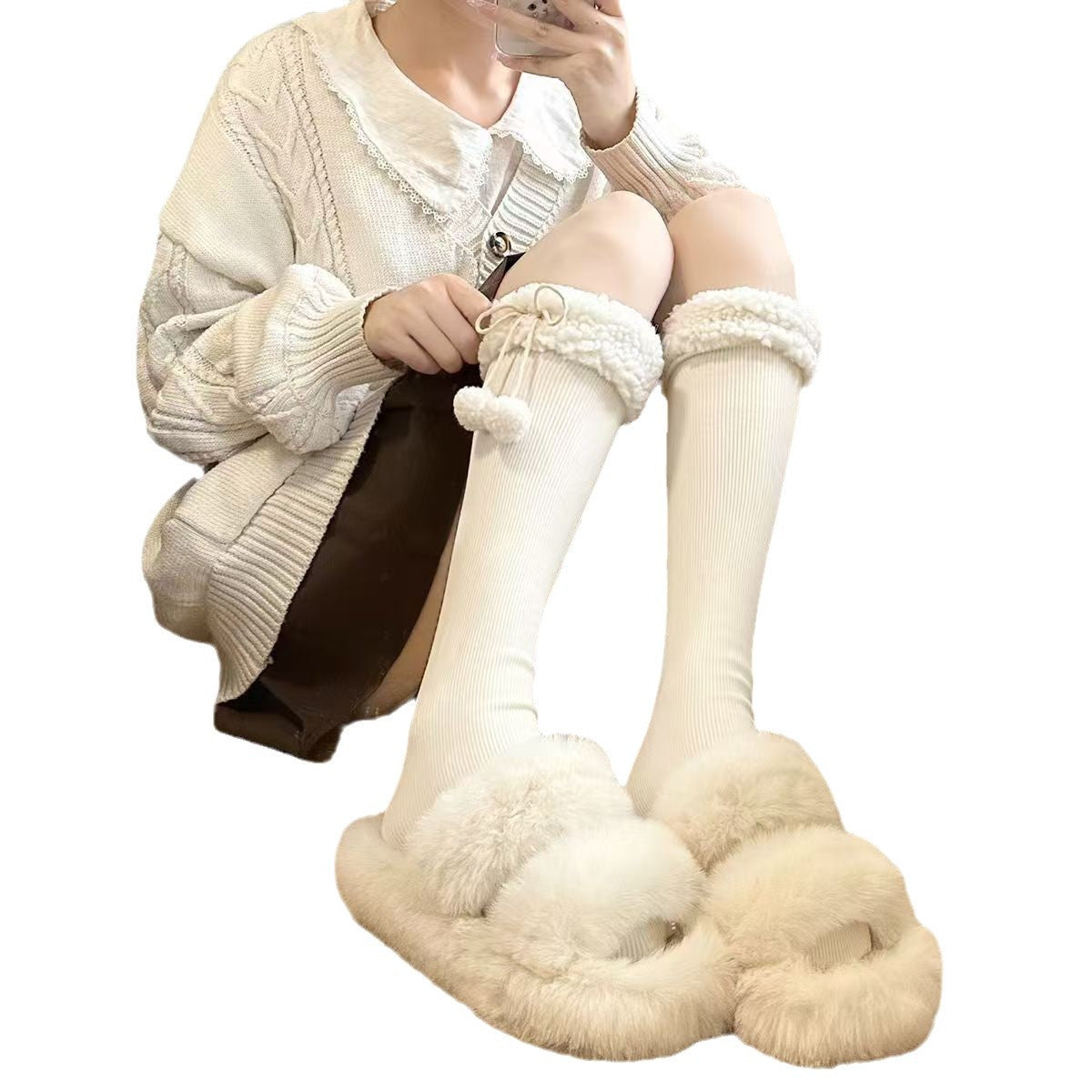 Fleece Lined Cozy Winter Socks for Women | Warm Knee High