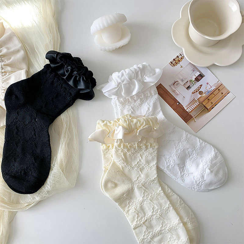 Ruffled Lace Crew Socks for Women | Sweet Lolita JK Fashion Socks
