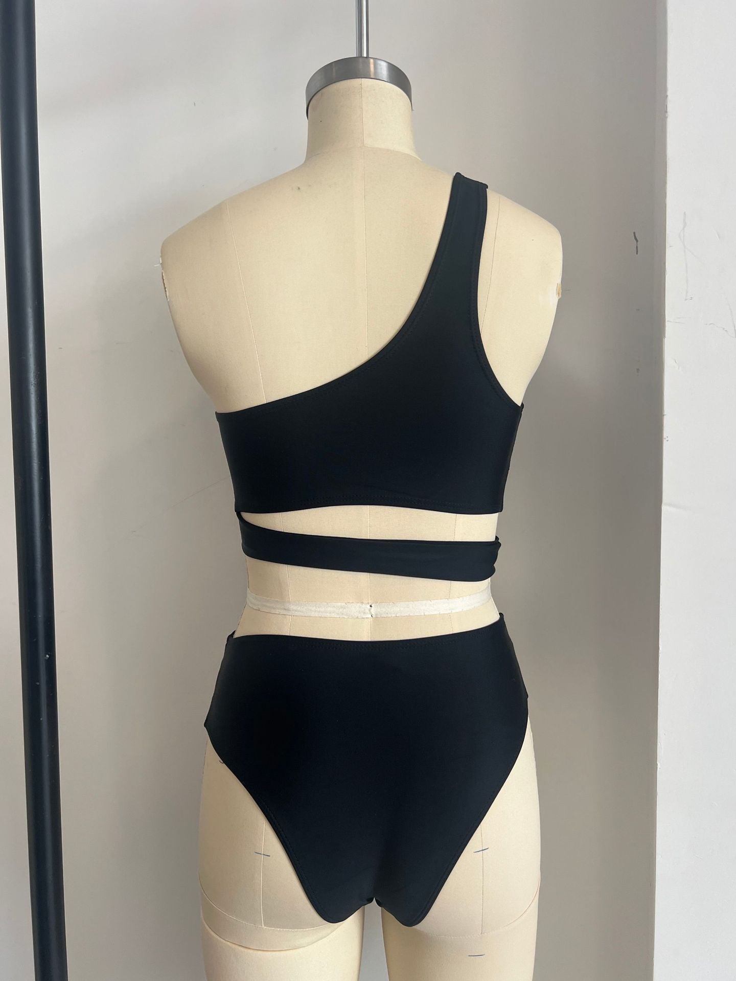 One-Shoulder Cutout Two-Piece Bikini | Sexy Women's Beach Swimwear