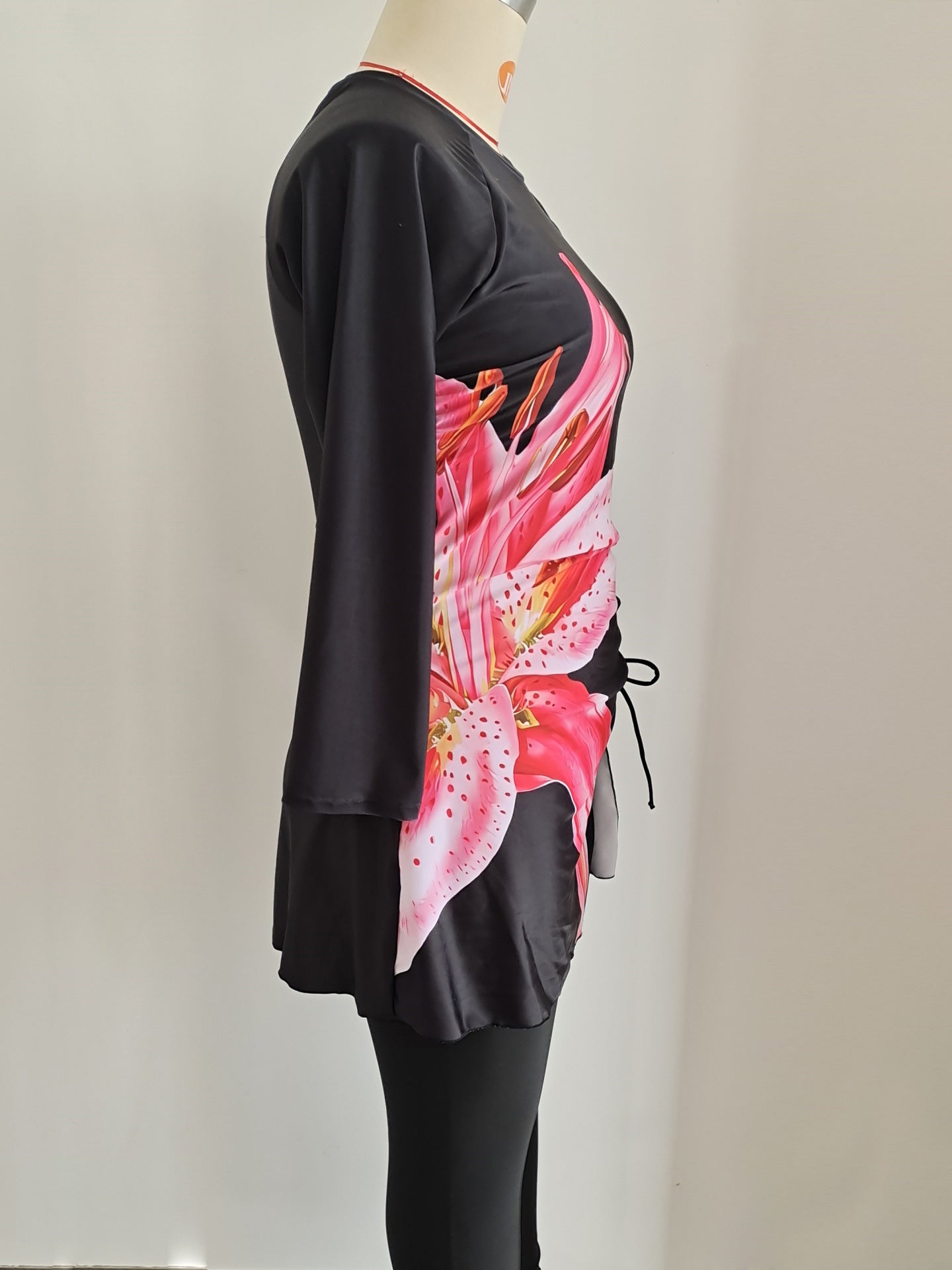 Floral Print Modest Plus Size Two-Piece Women's Swimwear